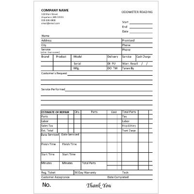 road service form